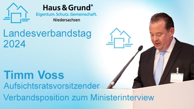 Timm Voss, Aufsichtsratsvorsitzender Haus & Grund Niedersachsen - Copyright Sylvia Horst